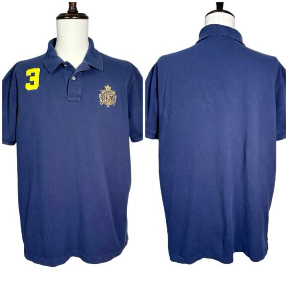 Polo by Ralph Lauren | Men | Vintage ‘67 Crest Seal 3 Logo SS Polo Shirt | XXL - Picture 1 of 12